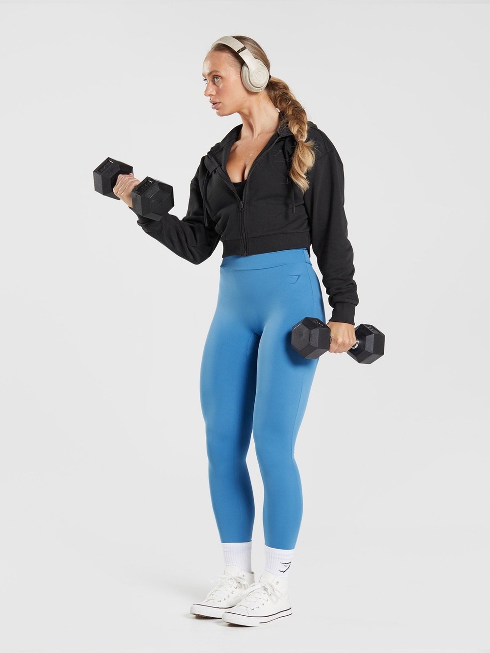 Gymshark Womens Power  Regular Leggings Size XS Coastal Blue